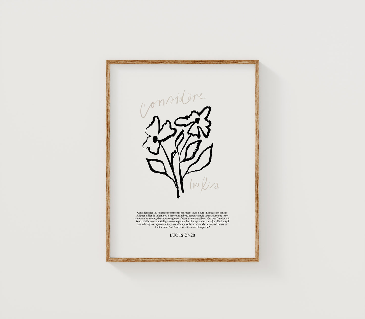 Considère les lis ~ Luc 12:27-28