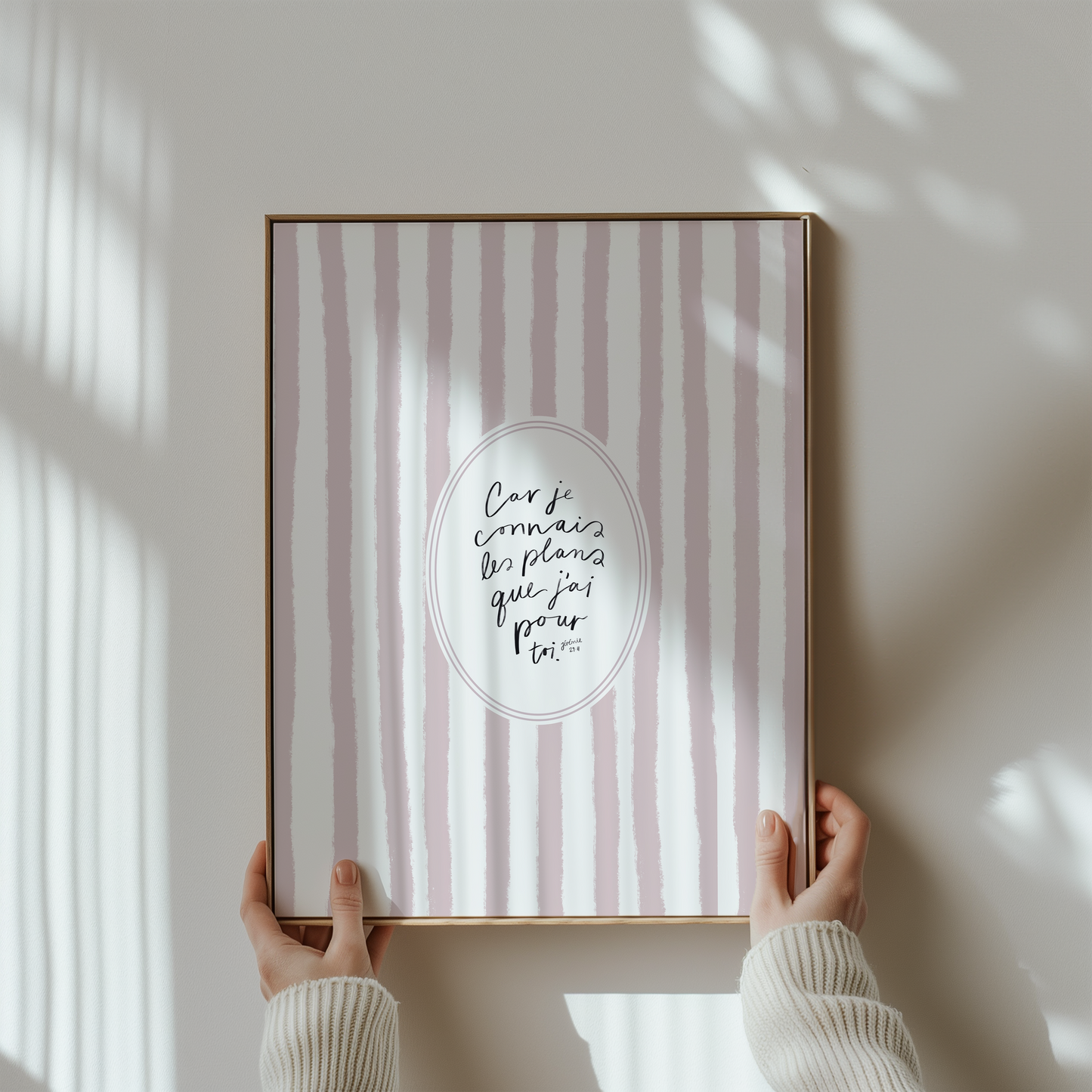 Affiche « Car je connais les plans que j’ai pour toi » – Jérémie 29:11