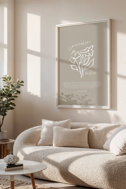 Considère les lis ~ Luc 12:27-28