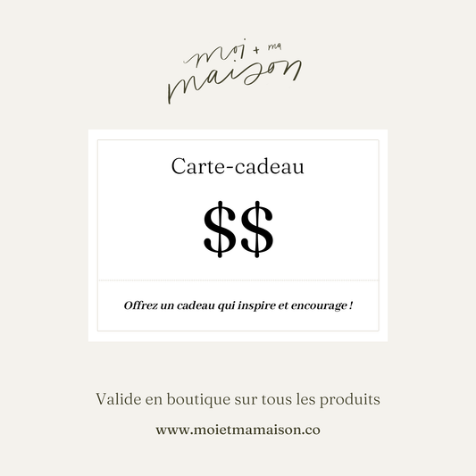 Carte-cadeau Moi et ma maison