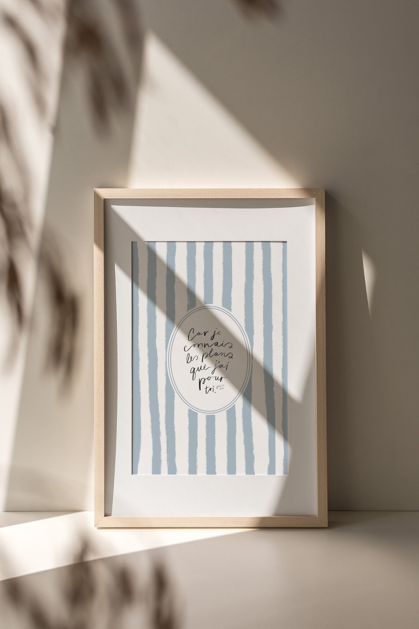 Affiche « Car je connais les plans que j’ai pour toi » – Jérémie 29:11