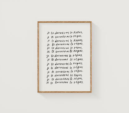 Je te donnerai le repos