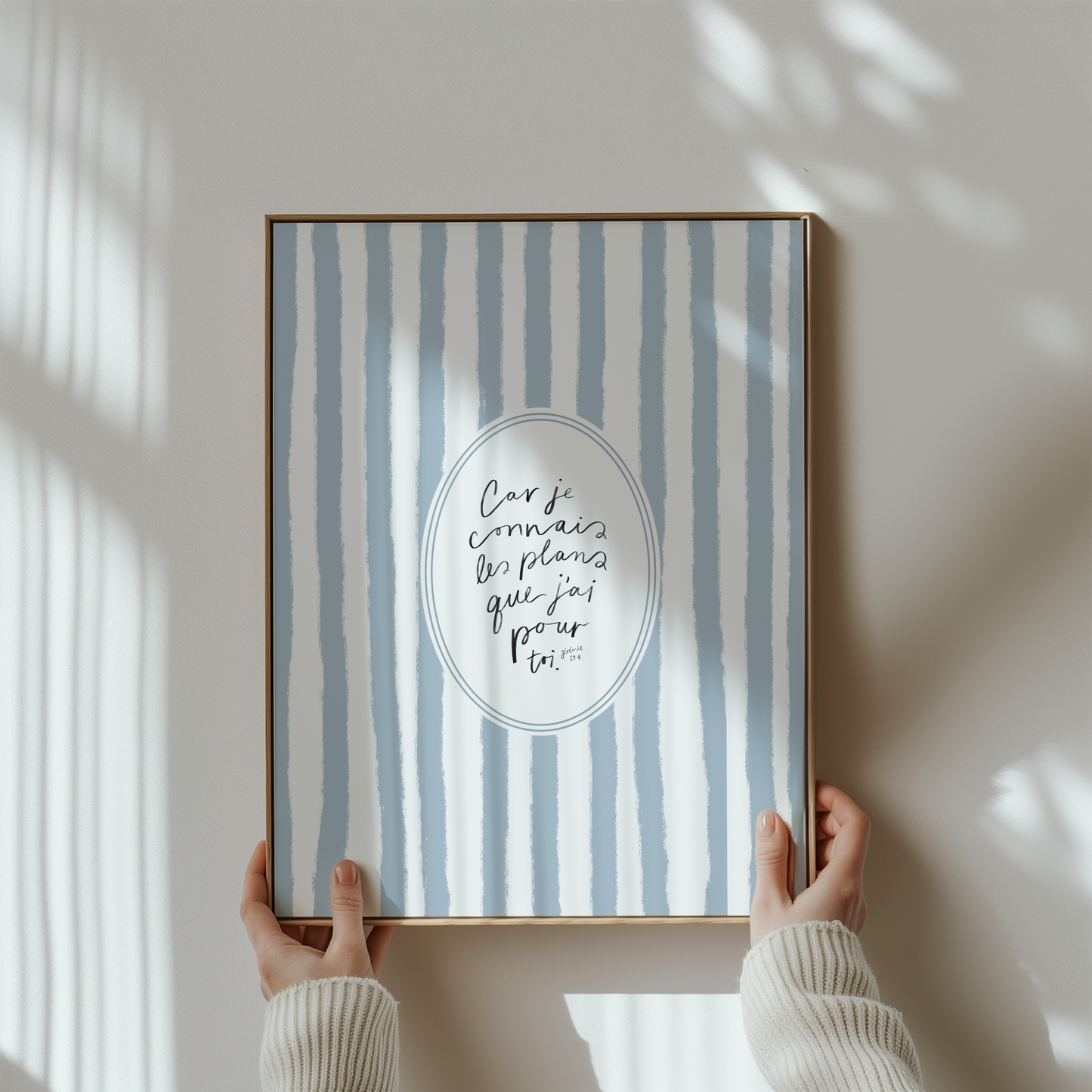 Affiche « Car je connais les plans que j’ai pour toi » – Jérémie 29:11