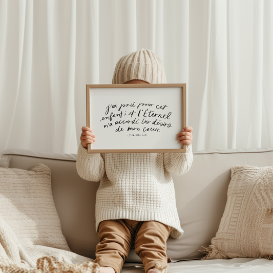 J'ai prié pour cet enfant ~ Affiche numérique