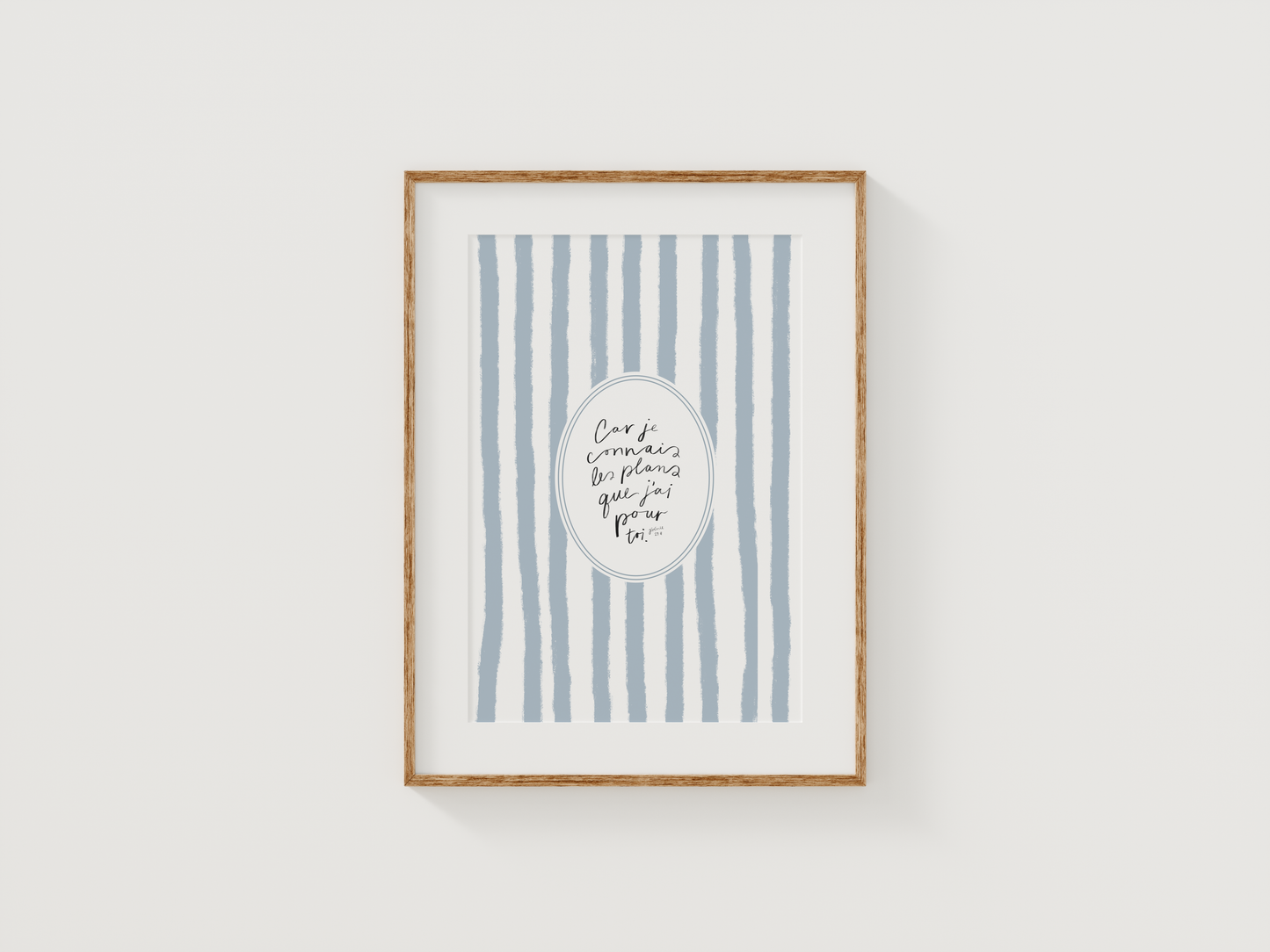 Affiche « Car je connais les plans que j’ai pour toi » – Jérémie 29:11