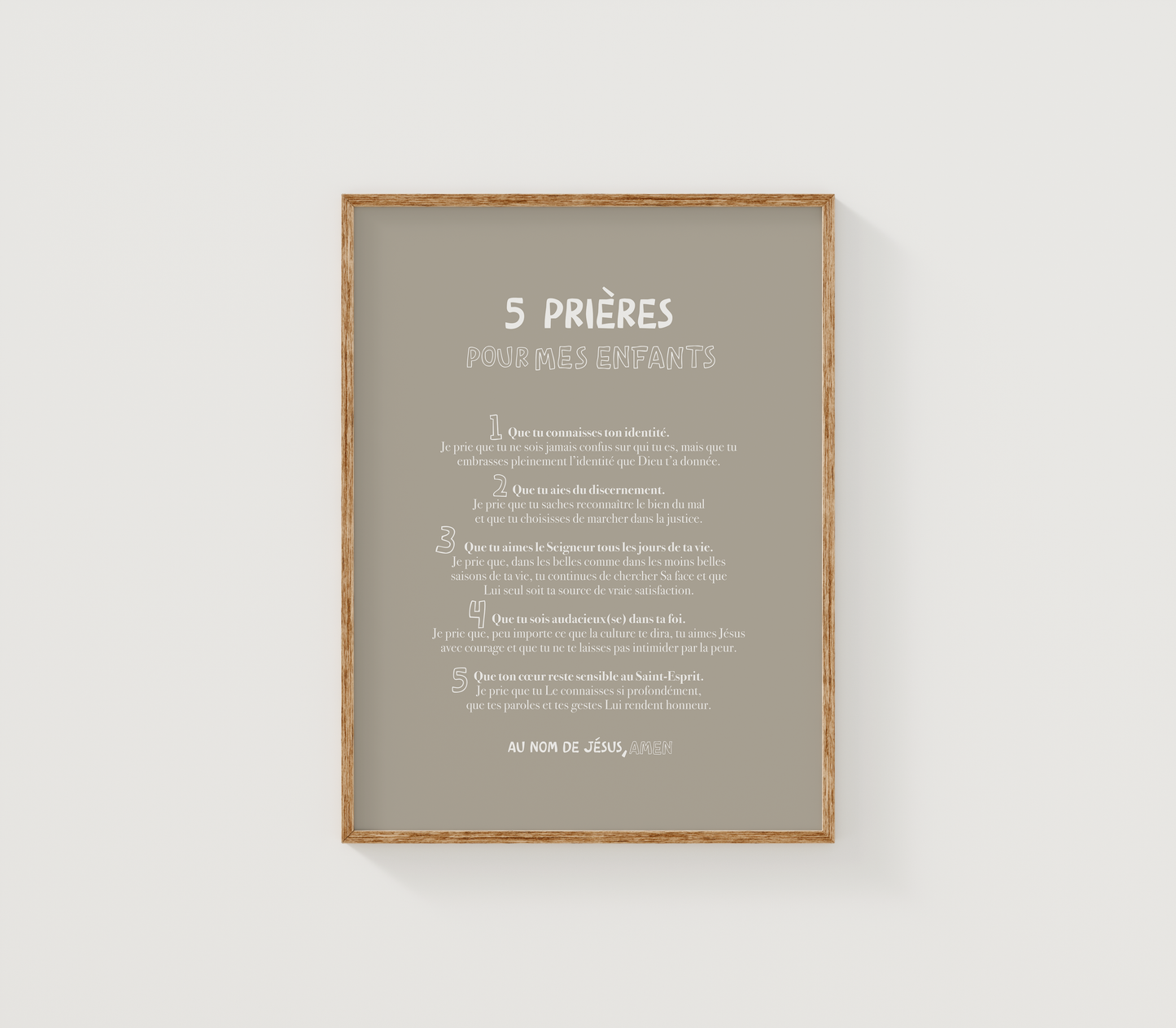 5 prières pour mes enfants