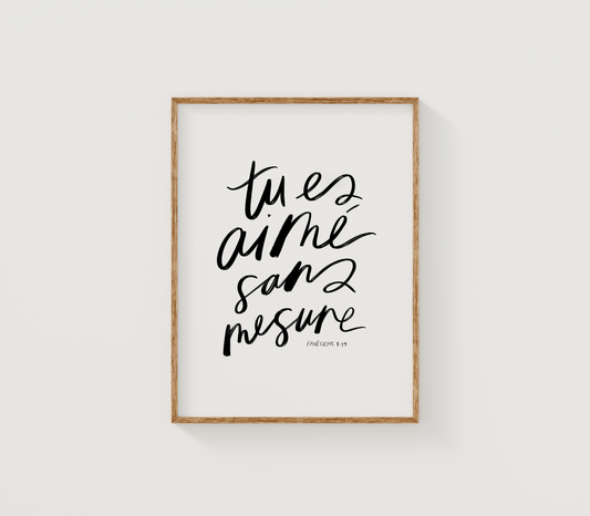 Tu es aimé sans mesure